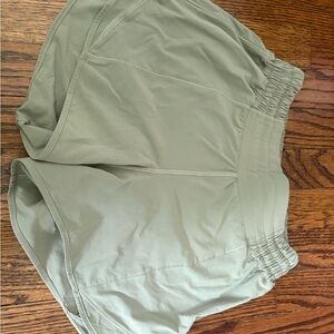 Lululemon Athletica Sage Green low rise long size 4 hotty hot Athletic Shorts